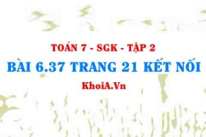 Bài 6.37 trang 21 Toán 7 Kết nối tri thức Tập 2